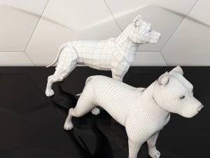 dog figure pitbull 3D Print Model