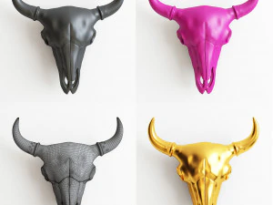 teschio di bisonte Modello di stampa 3D