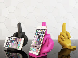 phone stand middle finger 3D Print Model