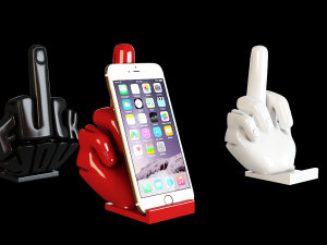 phone stand middle finger Modèles 3D en vedette