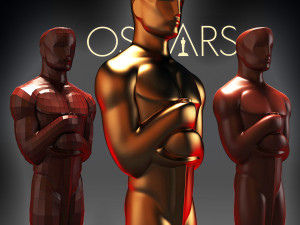 Oscar statuette and bonus melted oscar Model Cetak 3D
