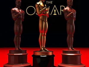 Oscar statuette and bonus melted oscar 3D Print Model