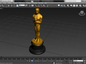 Oscar statuette and bonus melted oscar 3D Print Model