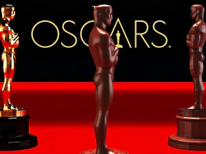 Oscar statuette and bonus melted oscar 3D Print Model