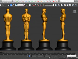 Oscar statuette and bonus melted oscar 3D Print Model