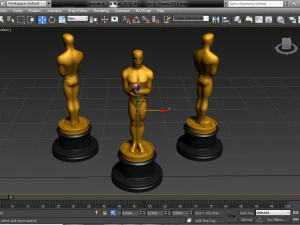 Oscar statuette and bonus melted oscar 3D Print Model