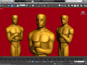 Oscar statuette and bonus melted oscar Model Cetak 3D