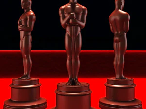 Oscar statuette and bonus melted oscar 3D Print Model