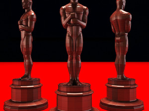 Oscar statuette and bonus melted oscar Model Cetak 3D