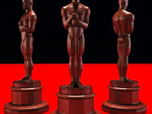Oscar statuette and bonus melted oscar 3D Print Model