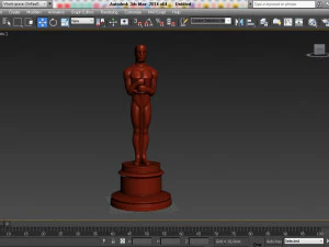 Oscar statuette and bonus melted oscar 3D Print Model