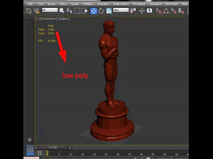 Oscar statuette and bonus melted oscar 3D Print Model