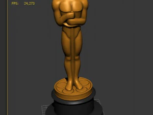Oscar statuette and bonus melted oscar 3D Print Model