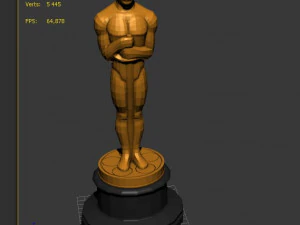Oscar statuette and bonus melted oscar 3D Print Model