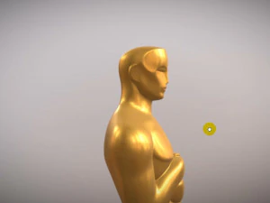 Oscar statuette and bonus melted oscar 3D Print Model