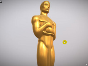 Oscar statuette and bonus melted oscar Model Cetak 3D