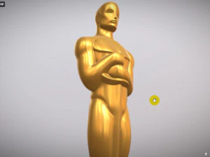 Oscar statuette and bonus melted oscar 3D Print Model