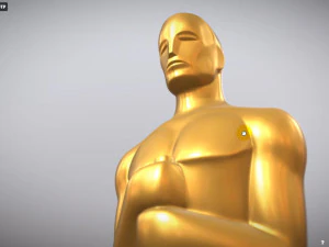 Oscar statuette and bonus melted oscar 3D Print Model