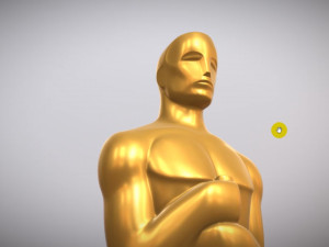 Oscar statuette and bonus melted oscar Model Cetak 3D