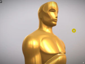 Oscar statuette and bonus melted oscar 3D Print Model