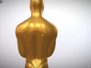 Oscar statuette and bonus melted oscar 3D Print Model
