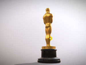 Oscar statuette and bonus melted oscar Model Cetak 3D