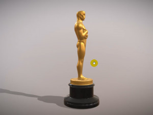 Oscar statuette and bonus melted oscar Model Cetak 3D