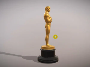 Oscar statuette and bonus melted oscar 3D Print Model