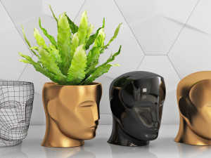 Oscar head moneybox vase flower pot Modelo de Impressão 3D