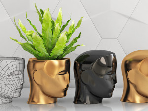 Oscar head moneybox vase flower pot Modelo de Impressão 3D