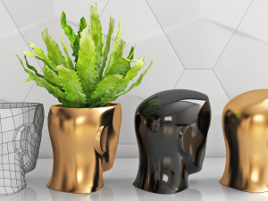 Oscar head moneybox vase flower pot Modelo de Impressão 3D