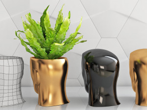 Oscar head moneybox vase flower pot Modelo de Impressão 3D
