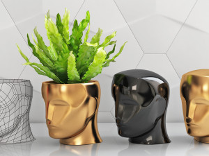 Oscar head moneybox vase flower pot Modelo de Impressão 3D
