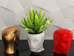 Oscar head moneybox vase flower pot Modelo de Impressão 3D