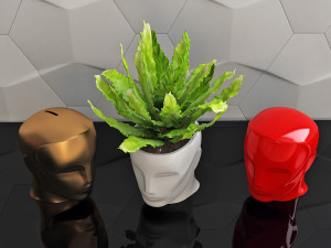 Oscar head moneybox vase flower pot Modelo de Impressão 3D