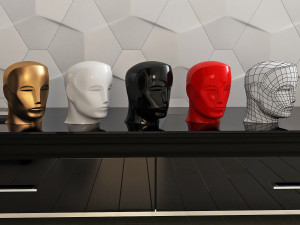 Oscar head moneybox vase flower pot Modelo de Impressão 3D
