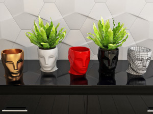 Oscar head moneybox vase flower pot Modelo de Impressão 3D