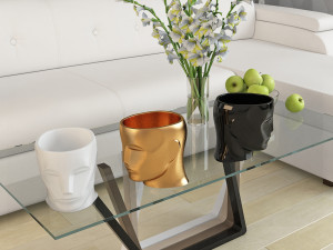 Oscar head moneybox vase flower pot Modelo de Impressão 3D