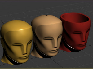 Oscar head moneybox vase flower pot Modelo de Impressão 3D