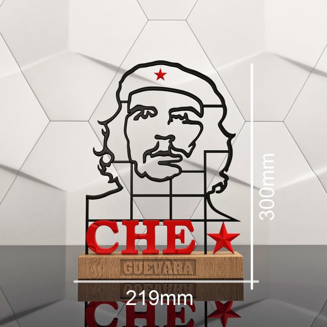 portrait of che guevara 3d 3D-printmodel .c4d .max .obj .3ds .fbx .stl .blend 