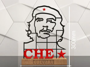 चे ग्वेरा का चित्र 3डी 3D प्रिंट मॉडल