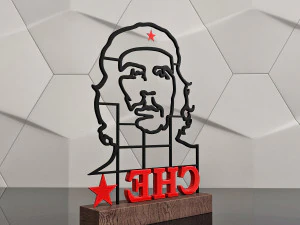 portrait of che guevara 3d 3D Print Model