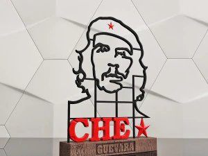 portrait of che guevara 3d 3D Print Model