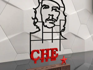 portrait of che guevara 3d 3D Print Model