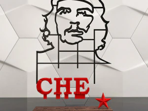 portrait of che guevara 3d 3D Print Model