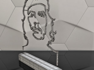 che guevara contour sculpture 3Dプリントモデル