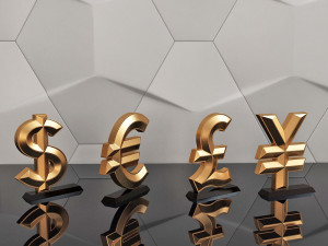 icons of world currencies Modello di stampa 3D
