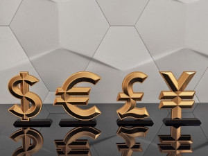 icons of world currencies Modello di stampa 3D