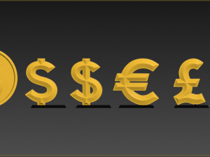 icons of world currencies Modello di stampa 3D