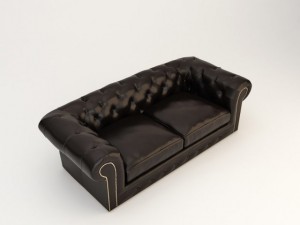 leather sofa Model 3D